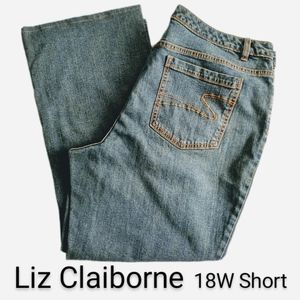 Liz Claiborne Cotton 5-Pocket Embroidered Jean 18W